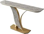 HOLGVE Console Table, Entryway Table, Sofa Table, Decorative Behind Couch Table, Contemporary Accent Table, Hallway Foyer Table Foyer for Living Room(Gold-E,47.2inch/120cm)