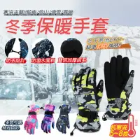在飛比找momo購物網優惠-【TAS極限運動】滑雪手套 防風防水 加厚手套 保暖手套 機
