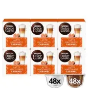 (Pack of 6) Nescafe Dolce Gusto Latte Macchiato Caramel Capsules Pods 96 Pods