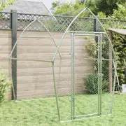 Chicken Cage Hen House Poultry Coop Enclosure Silver Galvanised Steel vidaXL