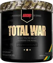 Redcon1 Total War - Pre Workout, 30 Servings, Boost Energy, Increase Endurance and Focus, Beta-Alanine, Caffeine (Strawberry Kiwi)