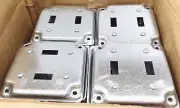 CASE OF 50 EATON TP508 SQUARE COVER 4" FOR 2 TOGGLE SWITCHES 1/2" RAISED