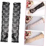 Lace Arm Sleeves Lace Arm Covers Elbow Pads Elbow Protectors Elbow Sleeves Black