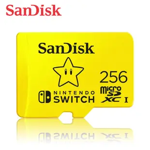 SanDisk 256G microSDXC 任天堂Switch專用記憶卡 100MB/s(SD-SQXAO-256G)