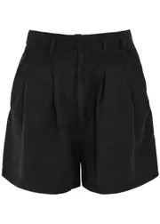 Free People Calla Linen-blend Shorts - Black - 8 (UK 12 / M) 8 (UK 12 / M)