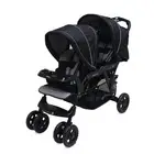Veebee Doubletake Tandem Twin Baby/Infant/Toddler Stroller/Pram Salt & Pepper BK