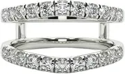 [Generic] Customize Jewel 1/2 Ct.tw Round Cut Lab Grown Diamond Split Prongs Ring Insert Enhancer In 14K White Yellow Rose Gold,DEF-VVS/VS, Medium, Diamond Gold Gemstone, Created Diamond
