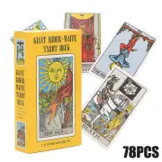 78PCS New Giant Rider Waite Tarot Cards Deck with Guidebook Divination Fate