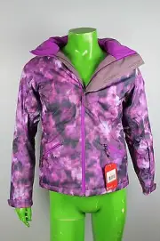 NORTH FACE LULEA HOODED COASTAL GREY BLURRED FLORAL JACKET WOMEN'S MEDIUM