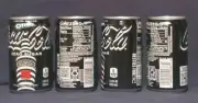 4 Limited Edition Oreo Coca Cola Coke Zero Sugar Mini Cans ~ 7.5 ounces