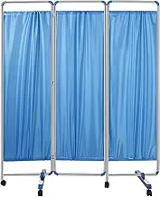 Medical Privacy Screen,Stainless Steel Mobile Multi Fold Screen,Convenient Movement with Wheels,Curtains Removable,Suitable for Clinics, Nursing Homes, and Theatrical Performances