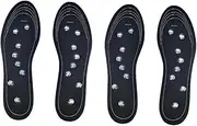 Healeved 2 Pairs Foot Massage Insoles for Women Men Size l Magnetic Therapy Inserts Acupressure Design