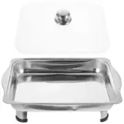 Stainless Steel Dinner Plate Buffet Food Serving Pan Server Dish