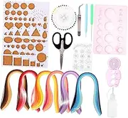 Hohopeti 1 Pcs DIY Paper Quilling Strips Set Art Paper Tool Kit for Crafting Home School Projects for Beginners Professionals Create Flowers Animals More