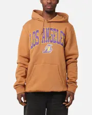 [New Era] New Era Los Angeles Lakers Pullover Hoodie Medium Beige - Size L L Med Beige