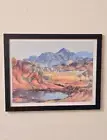 Australian Waterhole MacDonnell Ranges Albert Namatjira Framed Art Print
