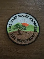 Alta Oaks Sunset Volunteer Fire Department Patch. Multi Colored Nice Looking.
