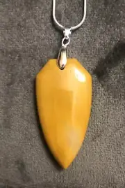 Handmade Large Mookaite Gemstone Pendant On Silver Snake Chain