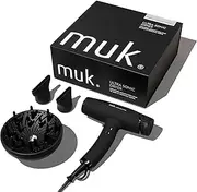 [MUK.] Ultra Sonic Hair Dryer Professional Series with Ionic Generator & Infrared Light - Lightweight Blow Dryer for Salon Quality Styling. Travel Hair Dryer with 3 Heat & Speed Settings, Cool Shot