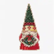 Whimsy Wreath Gnome Cross Stitch Kit - 2022 Jim Shore Gnomes Collection (JS20221