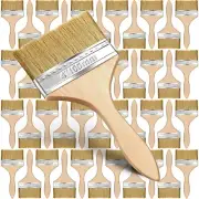 Remerry 96 Pcs Paint Brushes Bulk, Natural Bristle Chip Brushes with Wooden H...