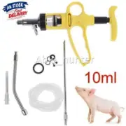 10ml continuous drench yellow gun syringe sheep goat oral pig animal husbandry