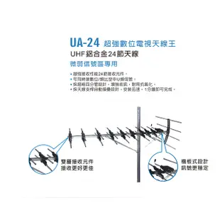 【含稅店】PX大通 最強室外UHF數位電視強力接收天線架UA-24 超強數位電視天線王 搭HD-8000 HD-3000