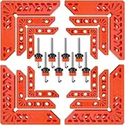 Relitec R Positioning Squares, 90 Degree Corner Clamp, Right Angle Clamp, 3'' 4'' 6'' Set, Orange