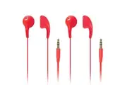 2PK iLuv Red Bubble Gum 2 Earphones Headphones In-Ear for iPhone Android iPod