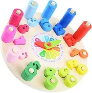 Kisangel 1Pc Creative Learning Clock for Educational Number Puzzle Plaything Cognitive Development Tool for Early Learning for Home and Kindergarten Play