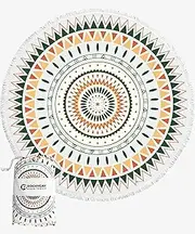 Rockycay Beach Towel - Sand Free, Quick Dry, Lightweight – Large and Extra Large Towels Large 63" (160cm) Round Beach Towel/Earth