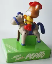 VINTAGE 80'S PEPITO ARIBA HORSE RANGER B/O GREEK TOY EL GRECO GREECE NEW !