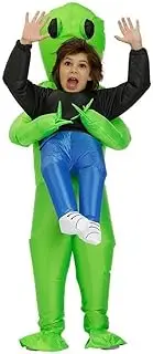 Inflatable Alien Costume Funny Blow up Costumes for Halloween, New Year, Birthday, Holiday, Party, Gift