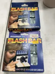 Vintage Sylvania Blue Dot Flash Bar for Polaroid Camera / TG&Y 2 Packs