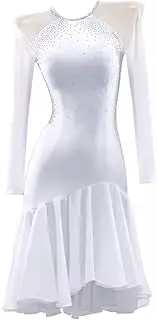 [JRUIA] Latin Dance Competition Dresses Women's Cha Cha Tango Costume Waltz Ballroom Dancing Clothes Salsa Fishbone Skirt