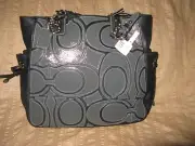 COACH COLETTE LEATHER SIGNATURE OVER NST BAG NWT