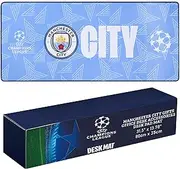 MANCHESTER CITY F.C. Mouse Mat Large Desk Mat Gaming PC Keyboard Laptop Mouse Pad 80 x 35cm Protector Mat Non Slip Home Office Desk Accessories Football Gifts