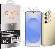 TR4U 4 in 1 Samsung Galaxy S25 Plus Screen Protector (2x) + Camera Lens Protector (2x) - Fingerprint ID Compatible - Easy Installation - 9H Hardness Tempered Glass - HD Clear (2025)