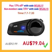 FX6 6Rider Intercom Communication Motorcycle Bluetooth Helmet Headset Interphone