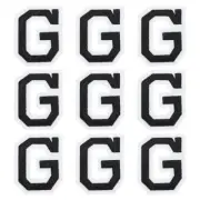 Letters G Patches Black Iron-On Letters Patch for Clothing Repair 9 Pcs
