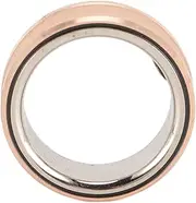 Smart Ring Health Tracker, Stainless Steel Sleep Monitor Fitness Tracker Waterproof for iOS, Sync Data, APP, Remote Camera Control (Gold)