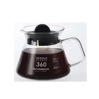 在飛比找PChome24h購物優惠-耐熱咖啡花茶壺360ml/玻璃把