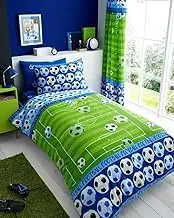 Blue football bedding duvet set quilt cover/sheet set/curtains *buy separately (Duvet Cover & Pillow Case)