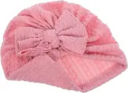 [JEWEDECO] Bowknot Cap for Newborns Cute Headband with Elastic Design for Parties Birthdays and Daily Wear Lightweight and Safe Material Craftsmanship Pink