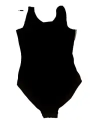 Bloch Girls Round Neck Tank Leotard Size M Black