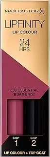 Max Factor Lipfinity - 330 Essential Burgundy by Max Factor for Women - 0.14 oz Lipstick, 4.2 milliliters