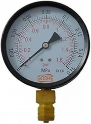 100mm 16 Bar Side Entry Manometer Pressure Gauge M20x1,5 + 1/2" BSP Reduction