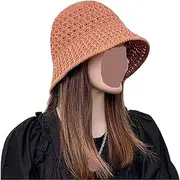 [Generic] Girls Sun Hat Wide Brim Floppy Summer Hats for Women Beach Straw Dome Weave Bucket Hat Femme Shade Hat Women Hats ﻿ ﻿