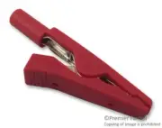 CROCODILE CLIP, RED, Alligator Clips Connectors 27.187.1