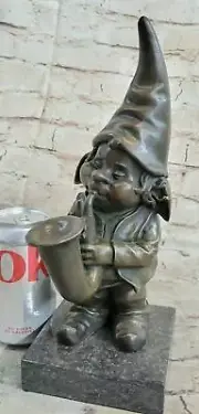 SIGNED Gerome Austrian Hot Cast Vienna bronze dwarf gnome Office Decor Gift SALE